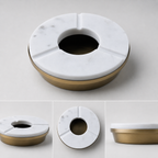 Brassvane marble cigar ashtray additional view 3