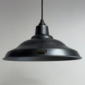 Brassvane pewter factory pendant light overall view