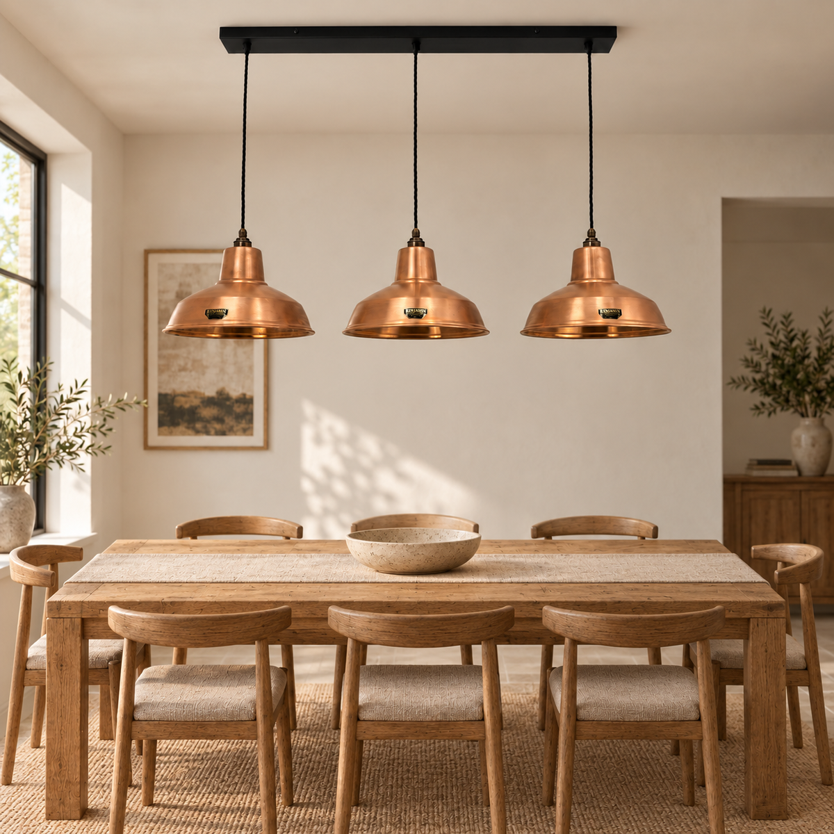 Brassvane antique copper 3 pendant track light additional view 3