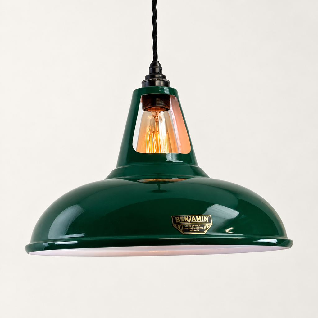 Brassvane racing green pendant light additional view 3