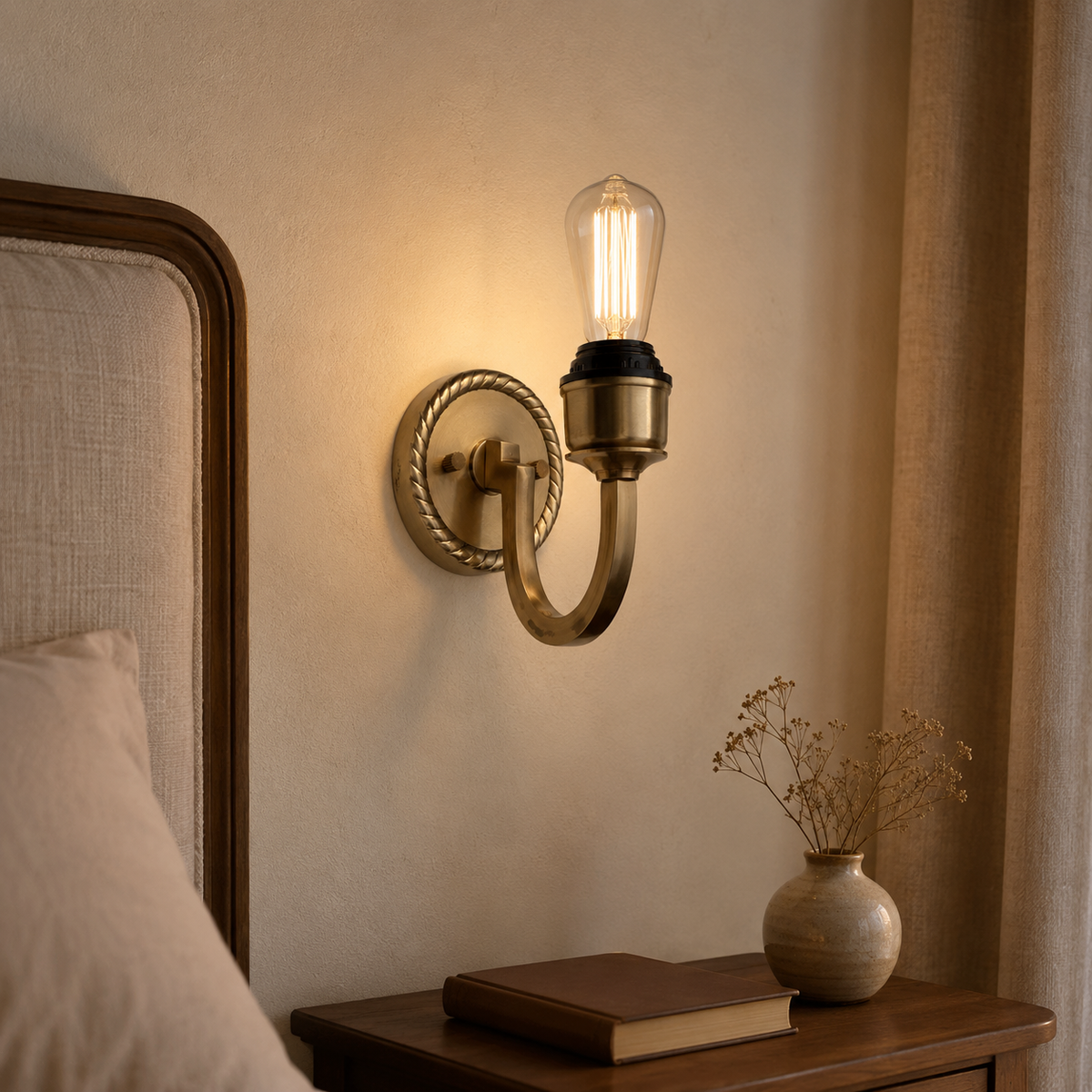 Brassvane antique brass wall sconce additional view 2