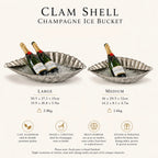 Brassvane clam shell champagne ice bucket additional view 11