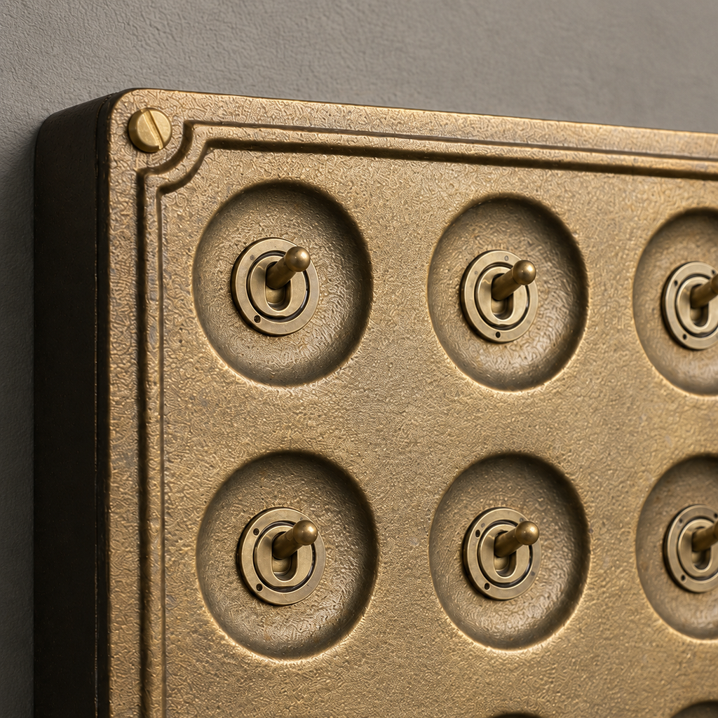 Brassvane 12 gang light switch additional view 5