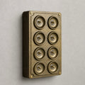 Brassvane 8 gang toggle light switch overall view