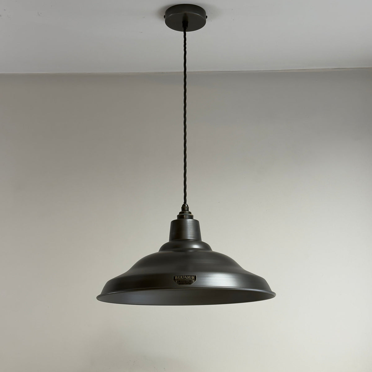 Brassvane pewter factory pendant light additional view 2