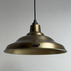 Brassvane antique brass pendant light overall view