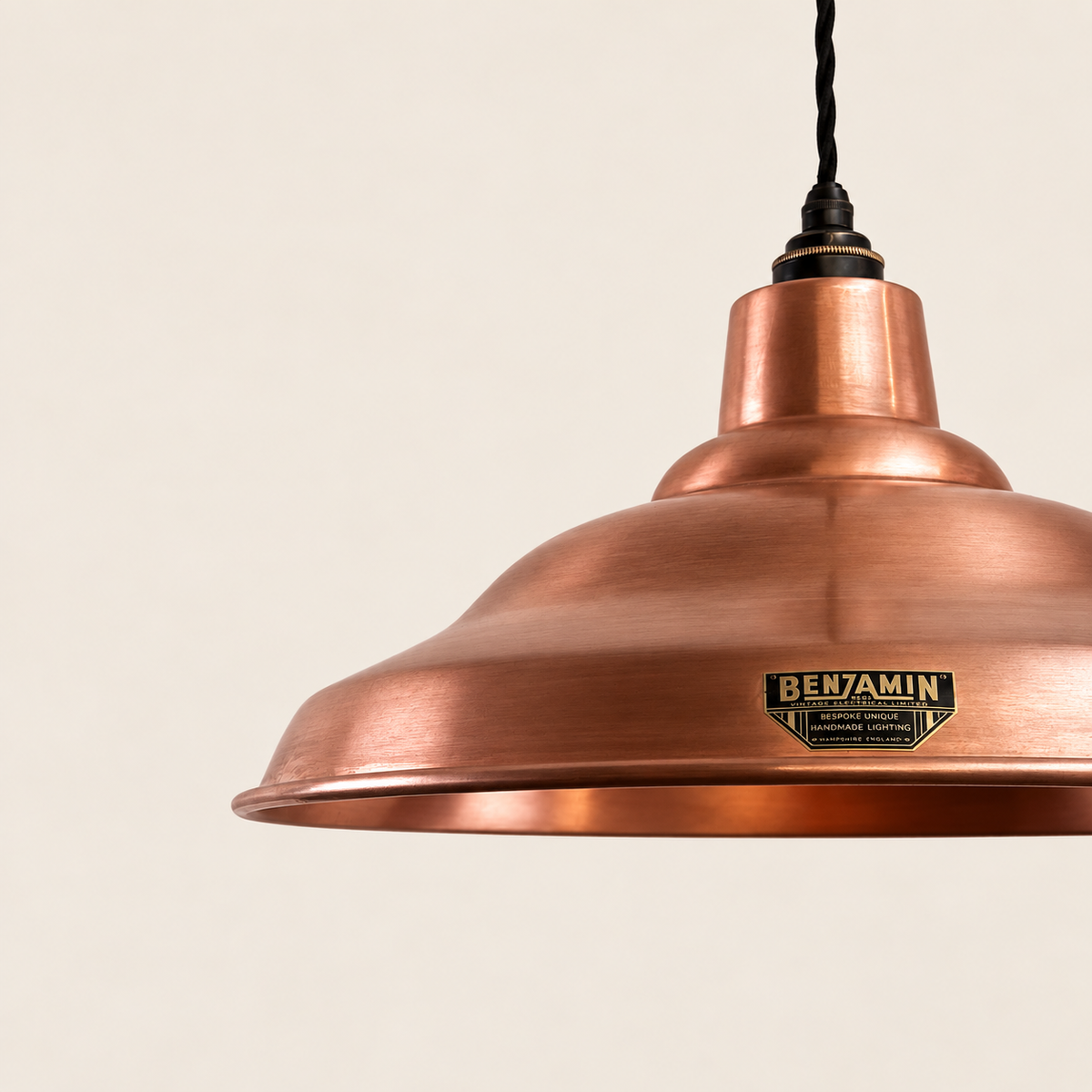 Brassvane antique copper industrial pendant light additional view 3
