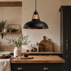 Brassvane matt black and copper pendant light additional view 9