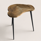 Brassvane brass clover side table overall view