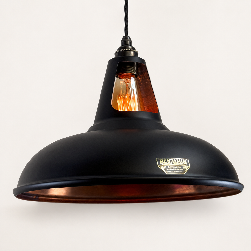 Brassvane matt black and copper pendant light additional view 4