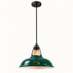 Brassvane racing green pendant light additional view 2