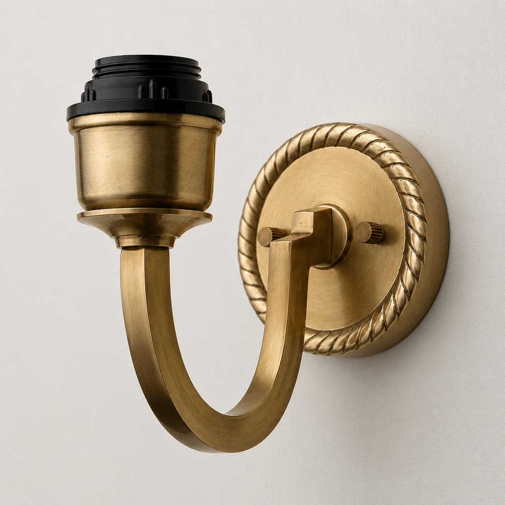 Brassvane antique brass wall sconce overall view