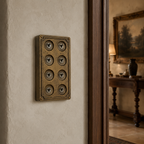 Brassvane 8 gang conduit light switch additional view 3