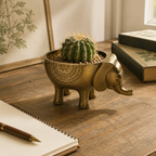 Brassvane brass elephant planter additional view 5