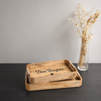 Brassvane wooden butler tray set additional view 7