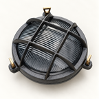 Brassvane caged pewter bulkhead light additional view 11