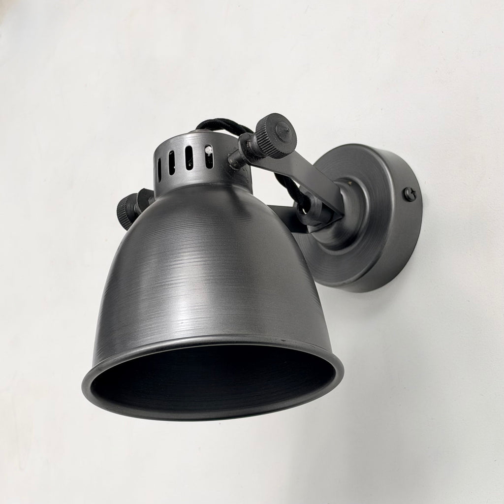 Brassvane pewter gray adjustable arm wall light additional view 7