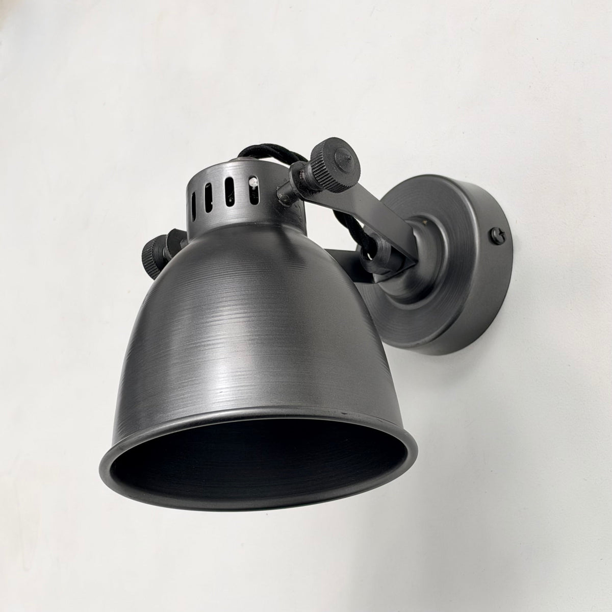 Brassvane pewter gray adjustable arm wall light additional view 7