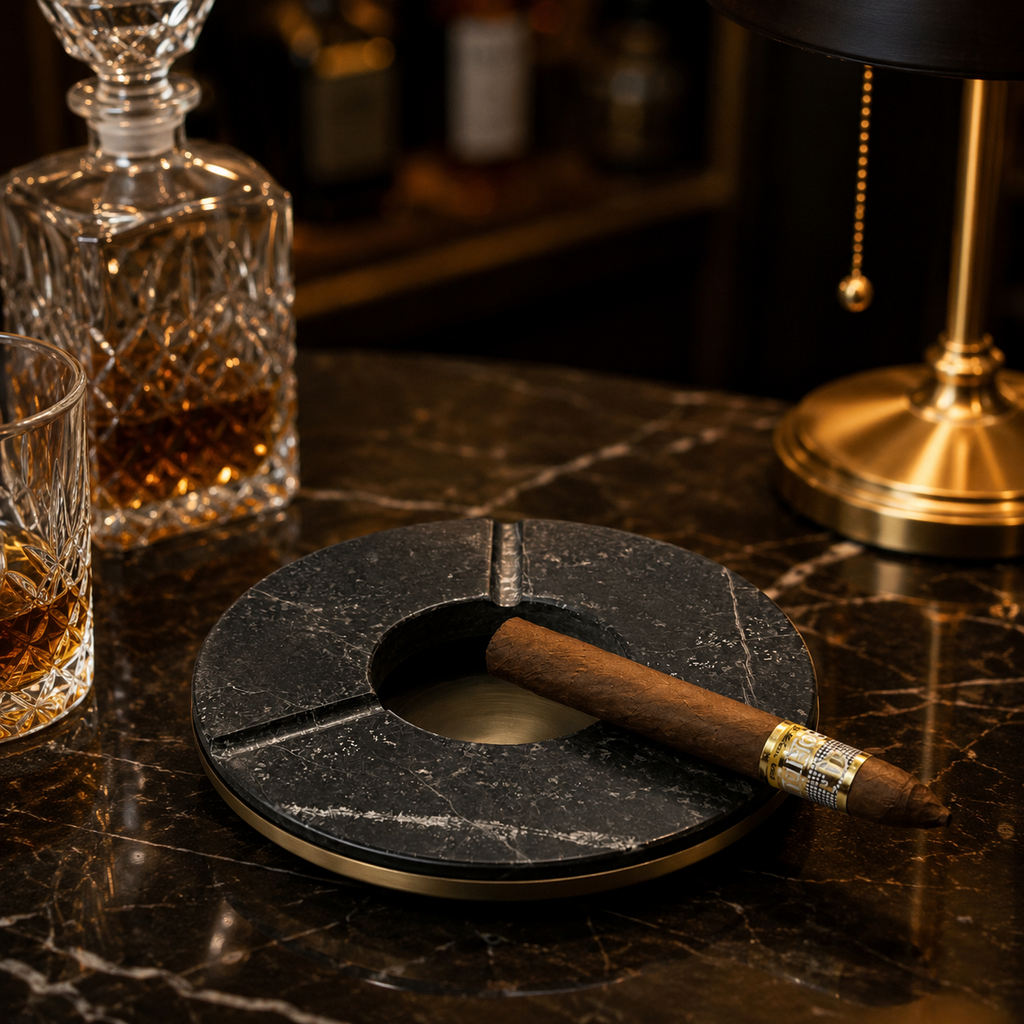 Brassvane marble cigar ashtray additional view 6