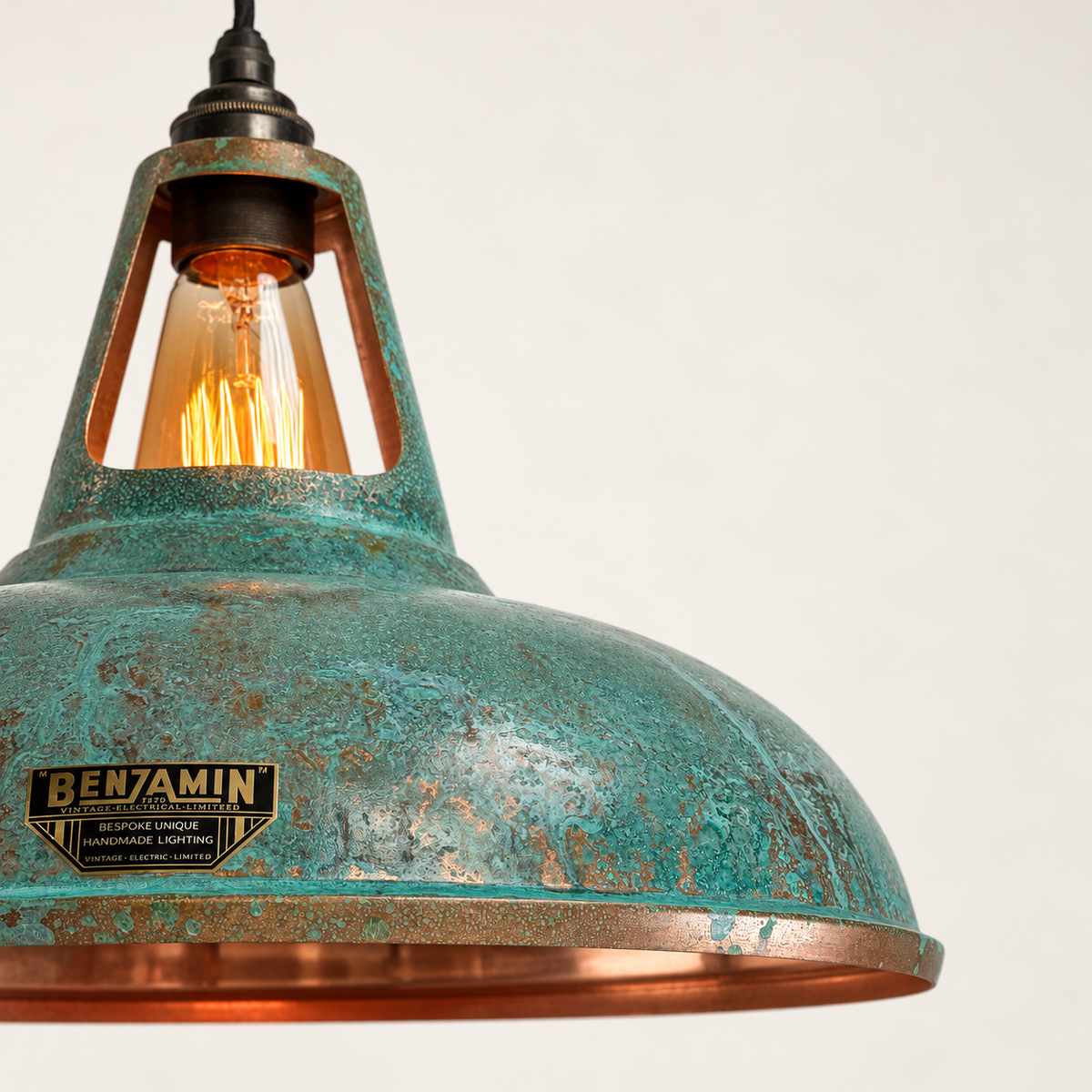 Brassvane copper verdigris pendant light additional view 7