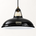 Brassvane midnight black pendant light overall view
