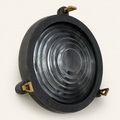 Brassvane round pewter bulkhead light overall view