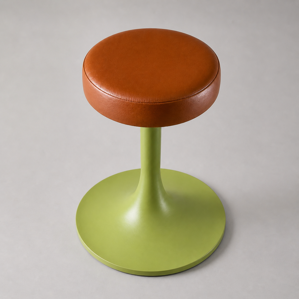Brassvane schoolhouse leather seat stool additional view 3