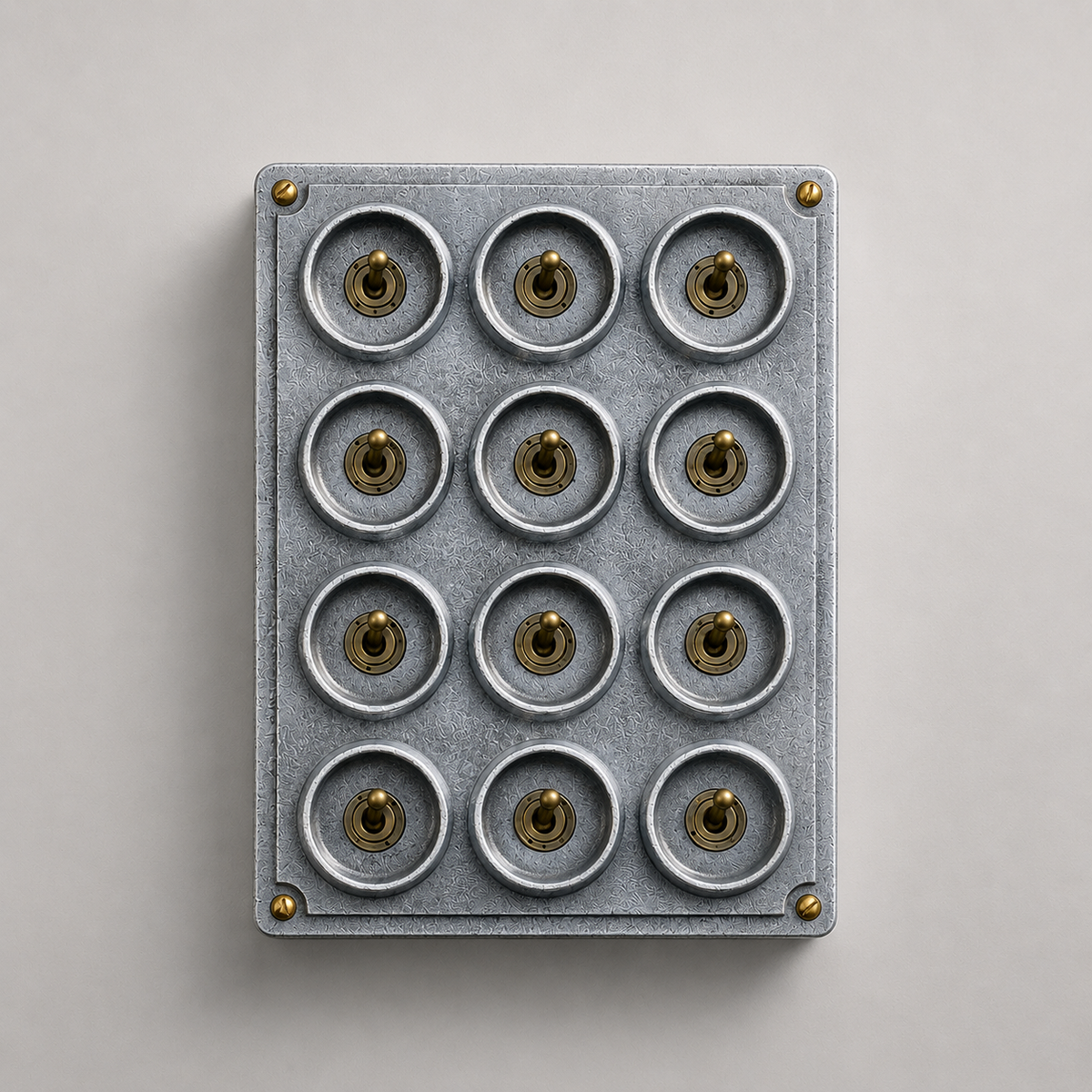 Brassvane 12 gang toggle switch panel additional view 4