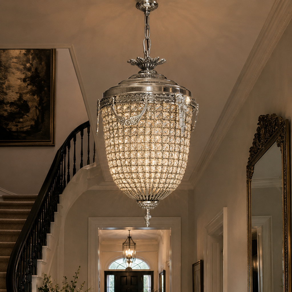 Brassvane french empire basket chandelier additional view 2