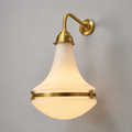 Brassvane antique brass opaline wall sconce overall view