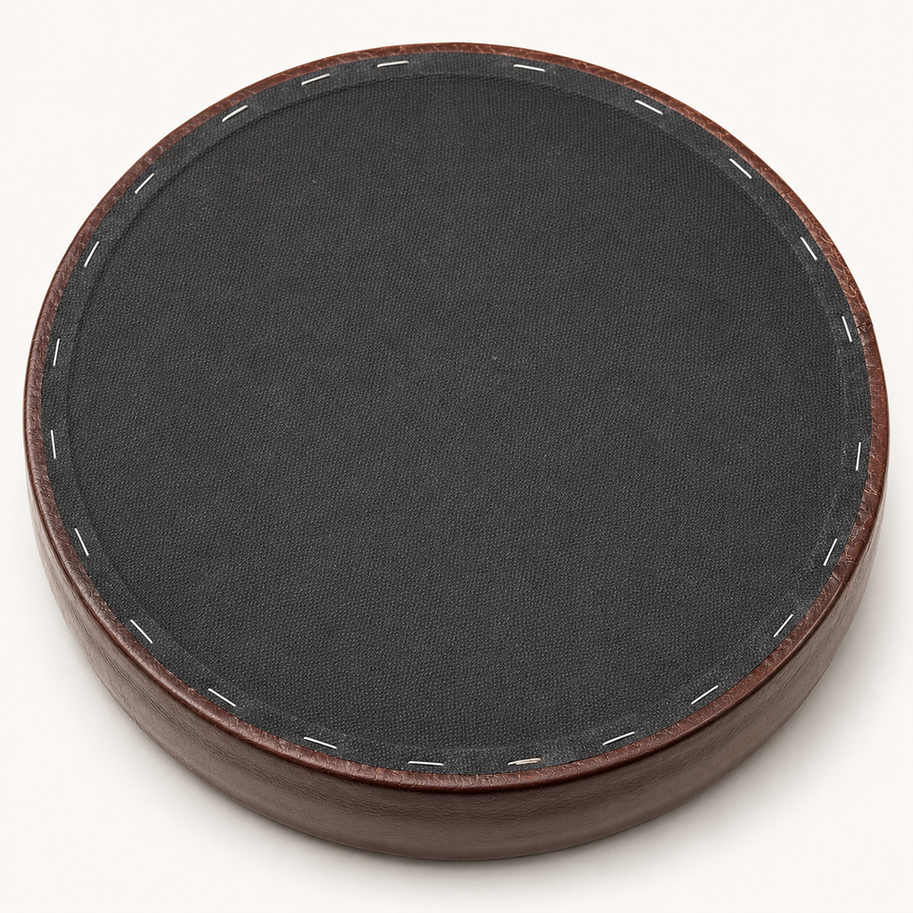 Brassvane oxblood leather bar stool seat additional view 9