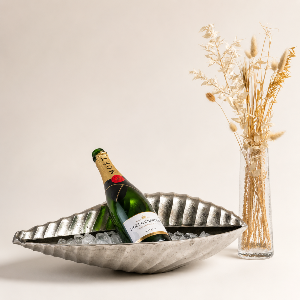 Brassvane clam shell champagne ice bucket additional view 7