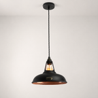 Brassvane matt black and copper pendant light additional view 2