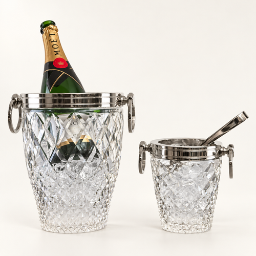 Brassvane hand cut glass ice cooler additional view 2