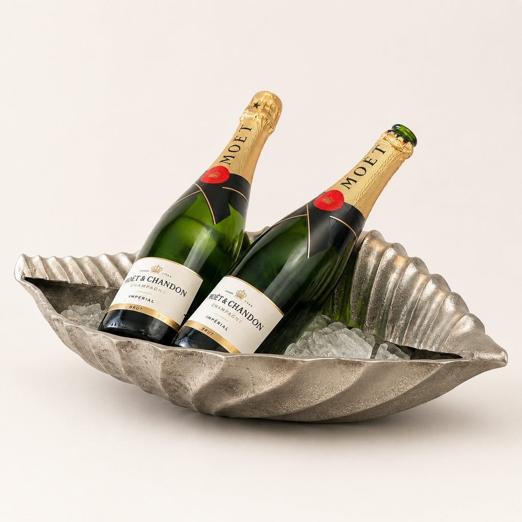 Brassvane clam shell champagne ice bucket additional view 9