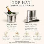 Brassvane top hat champagne ice bucket additional view 8