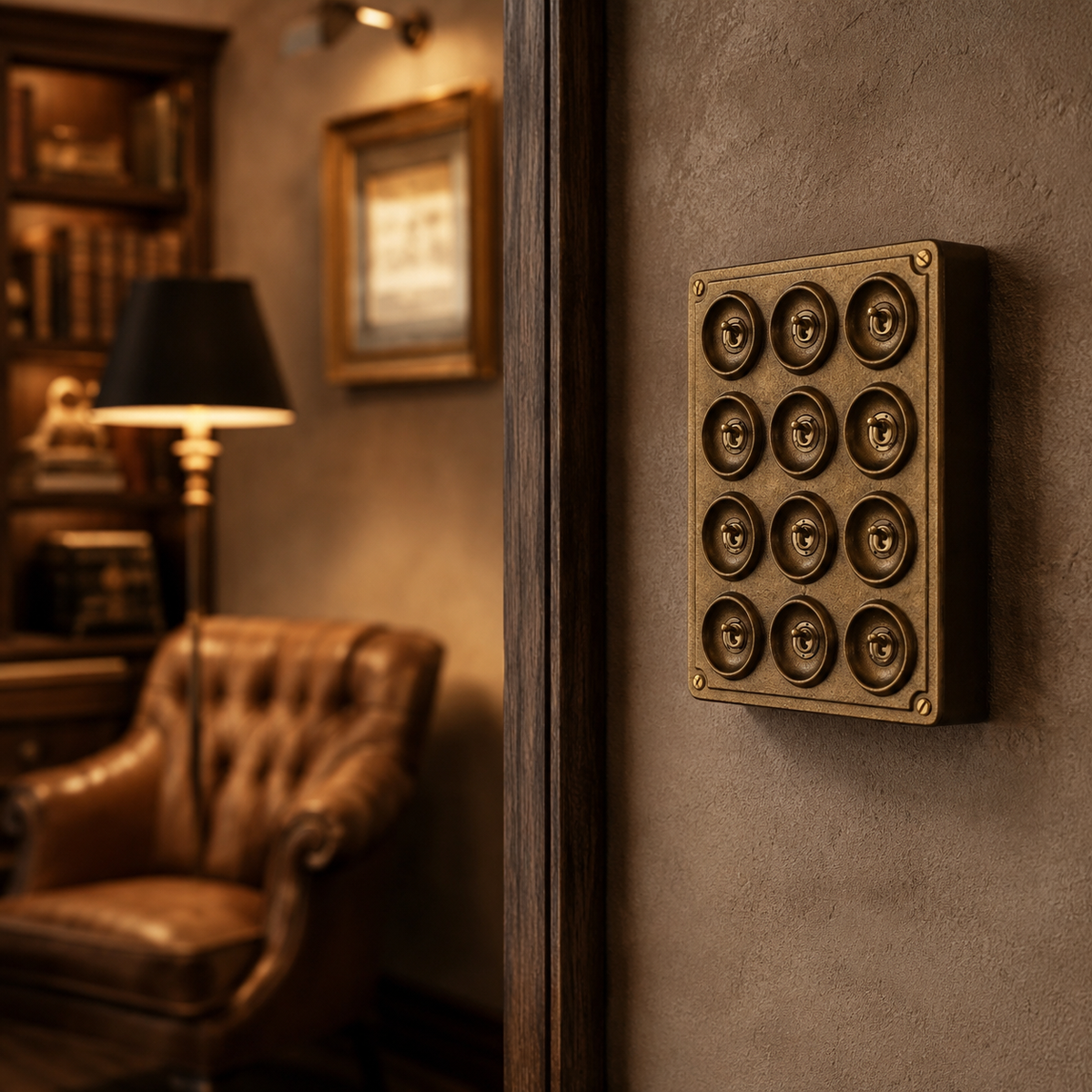Brassvane 12 gang toggle light switch additional view 2