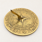 Brassvane sun dial watch clock overall view