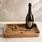 Brassvane wooden butler tray set additional view 2