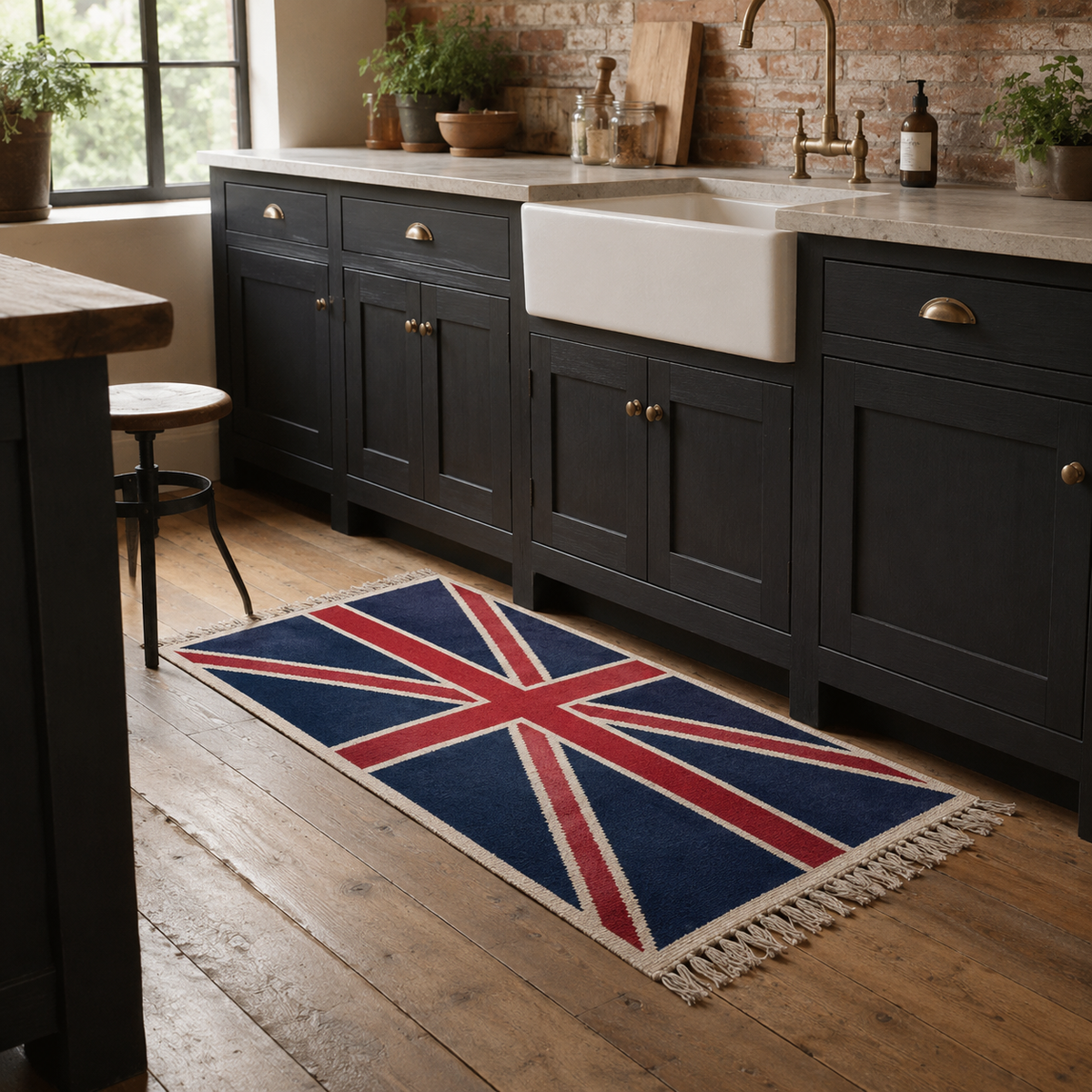 Brassvane union jack jute runner rug additional view 7