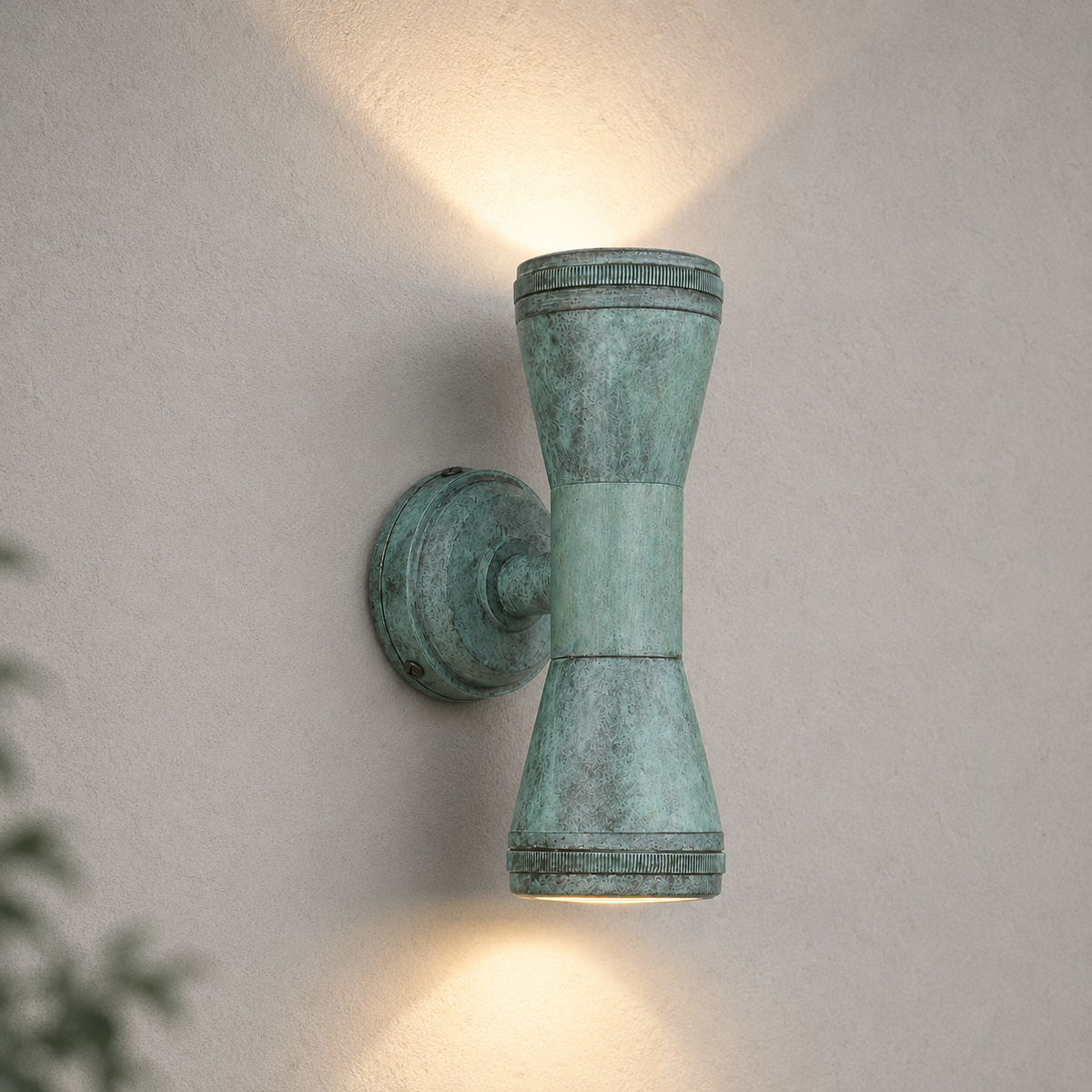 Brassvane verdigris brass outdoor wall light additional view 3