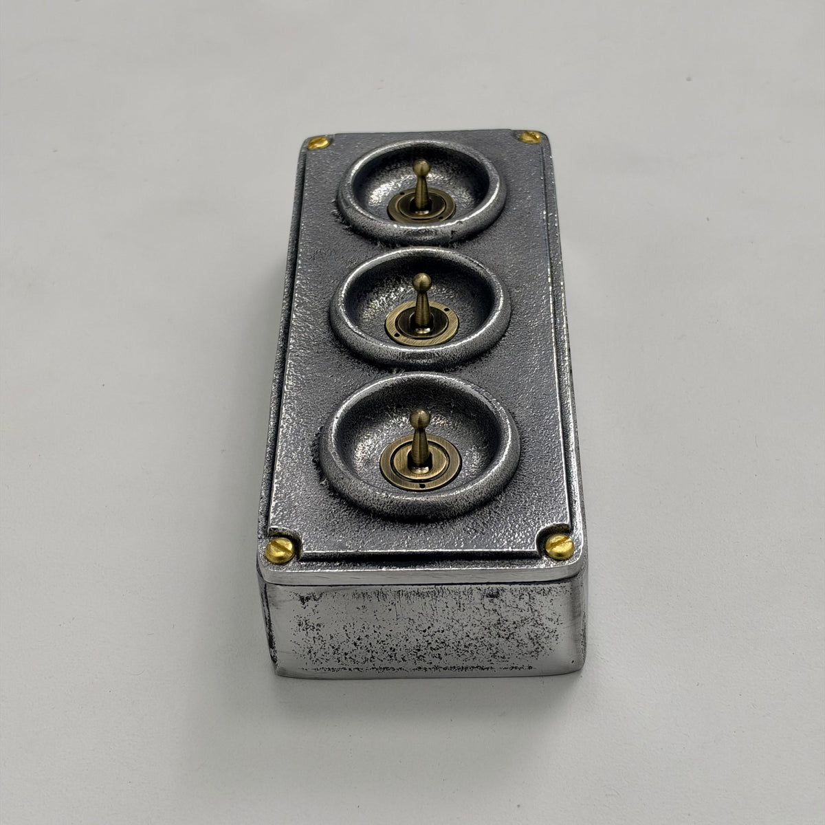 Brassvane 3 gang conduit toggle switch additional view 6