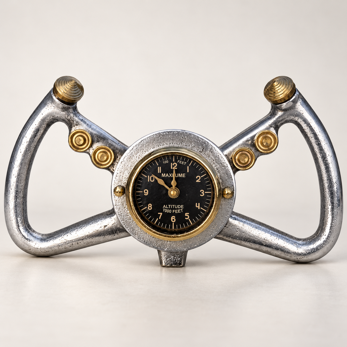 Brassvane aviator desk clock additional view 6