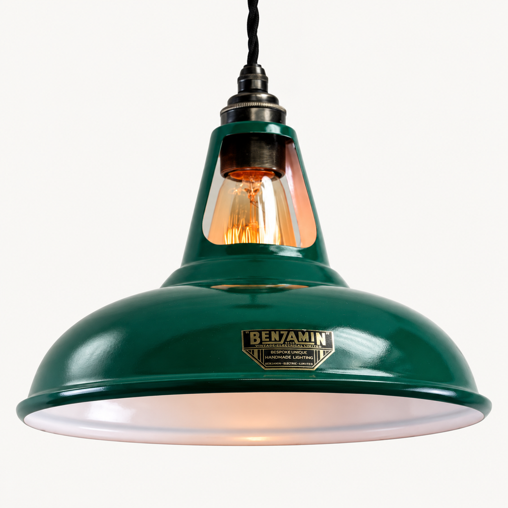 Brassvane racing green pendant light additional view 5