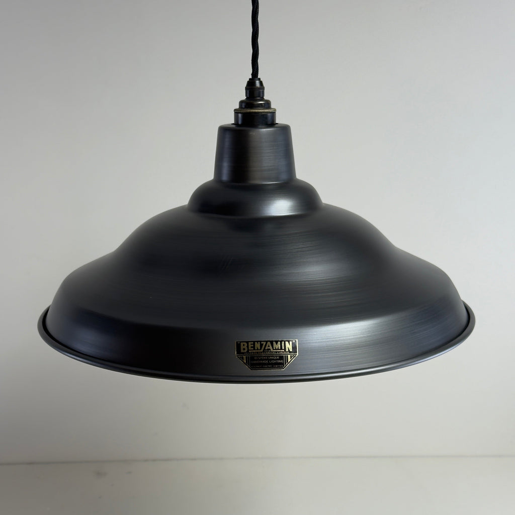 Brassvane pewter factory pendant light additional view 3