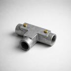 Brassvane galvanized conduit inspection tee overall view