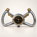 Brassvane aviator desk clock overall view