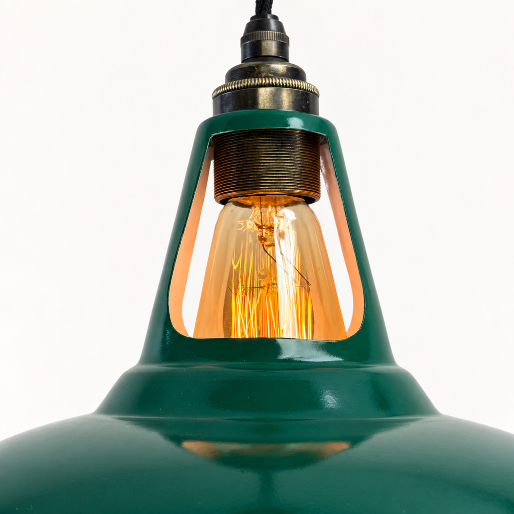 Brassvane racing green slotted pendant light additional view 6