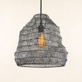 Brassvane beehive wire mesh pendant light overall view