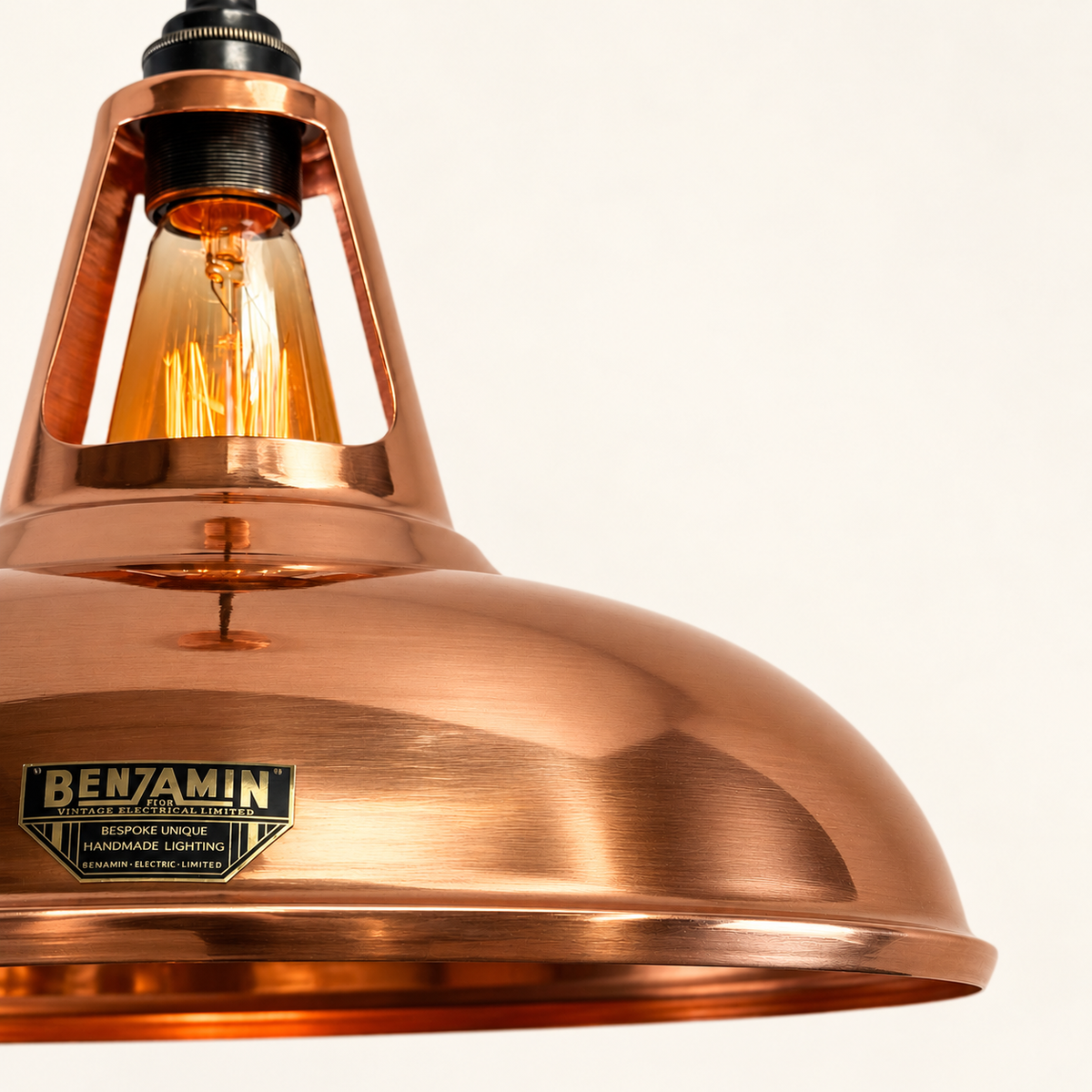Brassvane handspun copper pendant light additional view 9